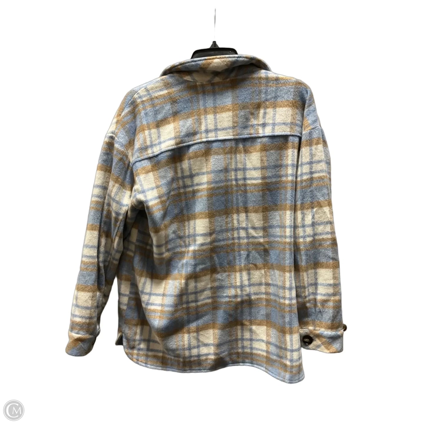 Jacket Shirt By Gilli In Plaid Pattern, Size: S