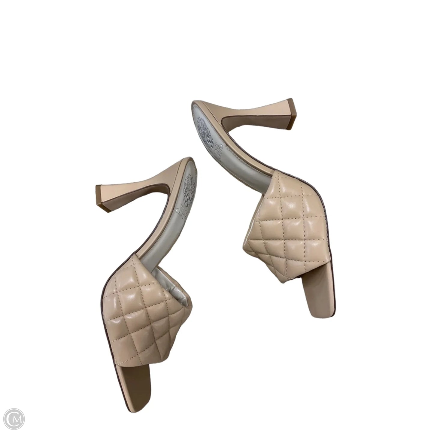 Sandals Heels Stiletto By Vince Camuto In Tan, Size: 9.5