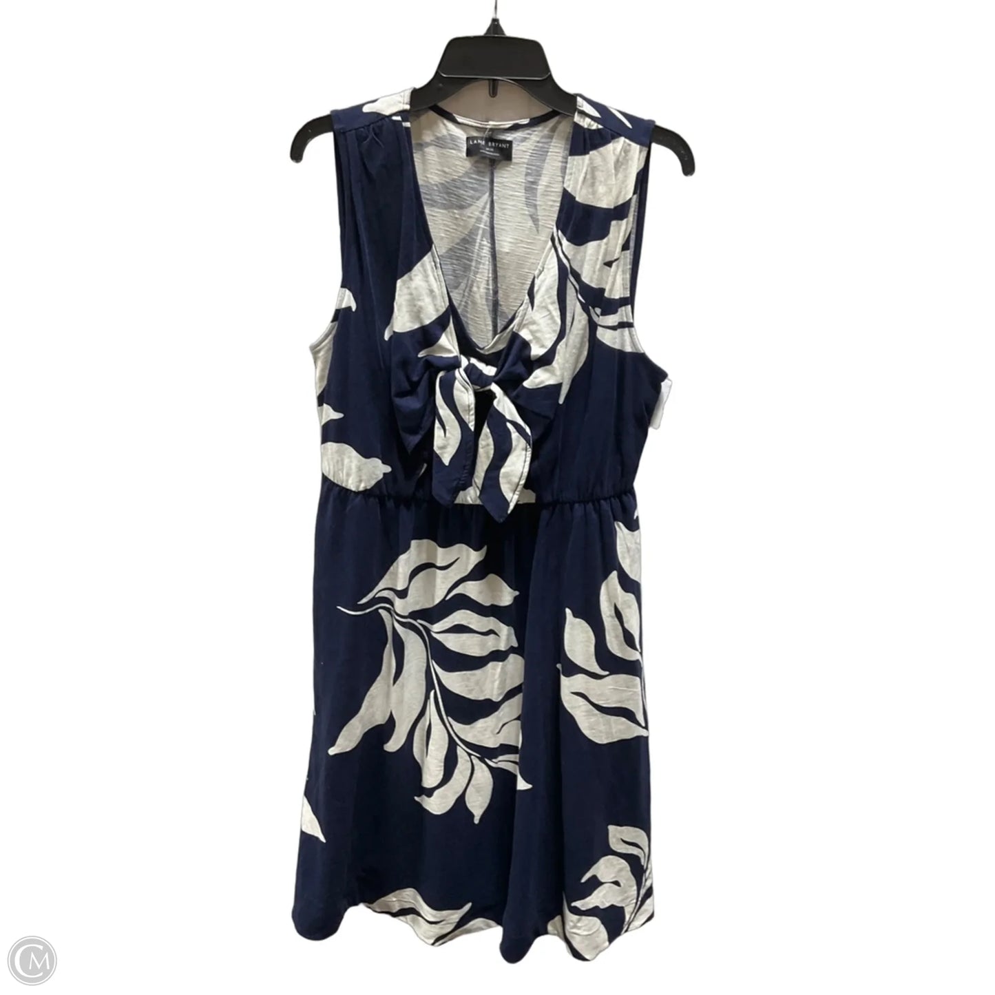 Dress Casual Maxi By Lane Bryant In Blue & Cream, Size: Xl