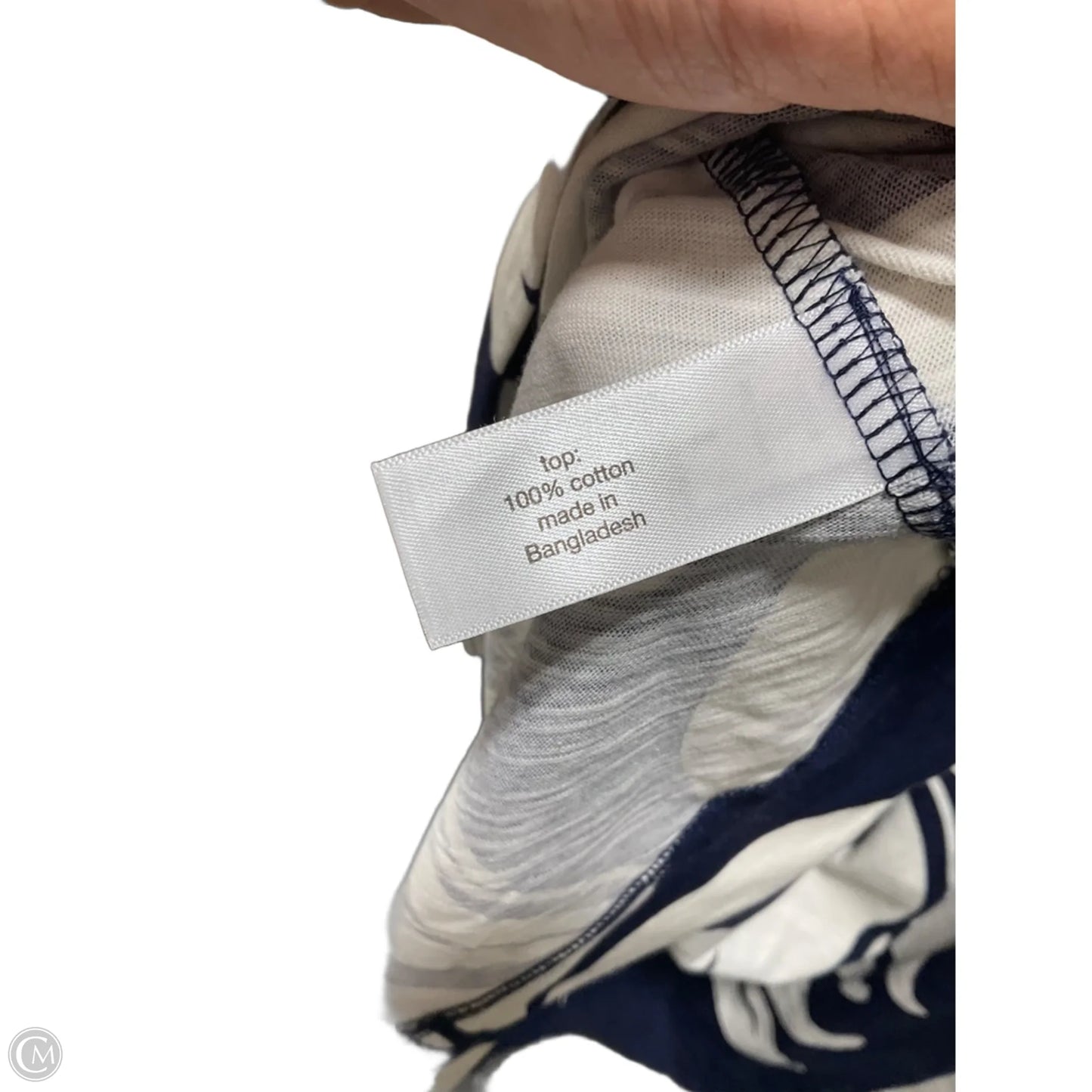 Dress Casual Maxi By Lane Bryant In Blue & Cream, Size: Xl