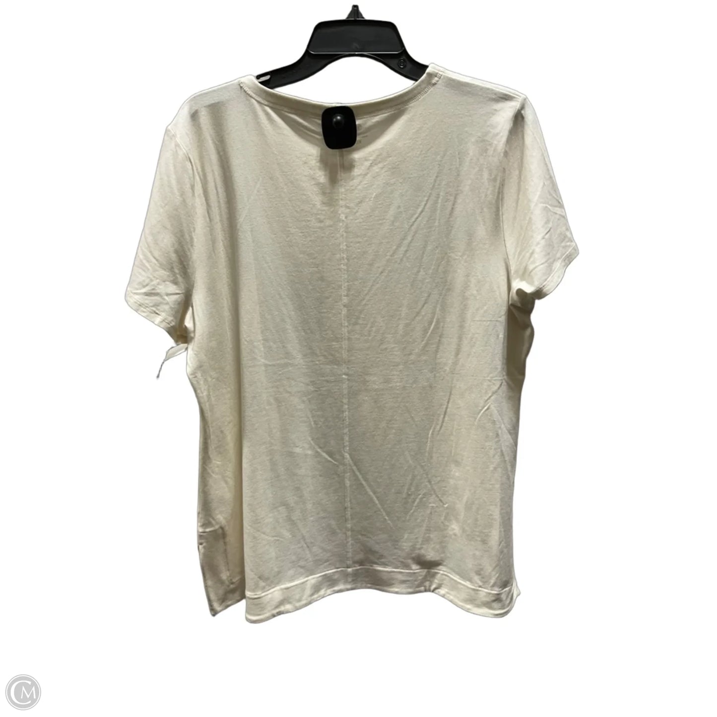Top Short Sleeve By Talbots In Cream, Size: Xl
