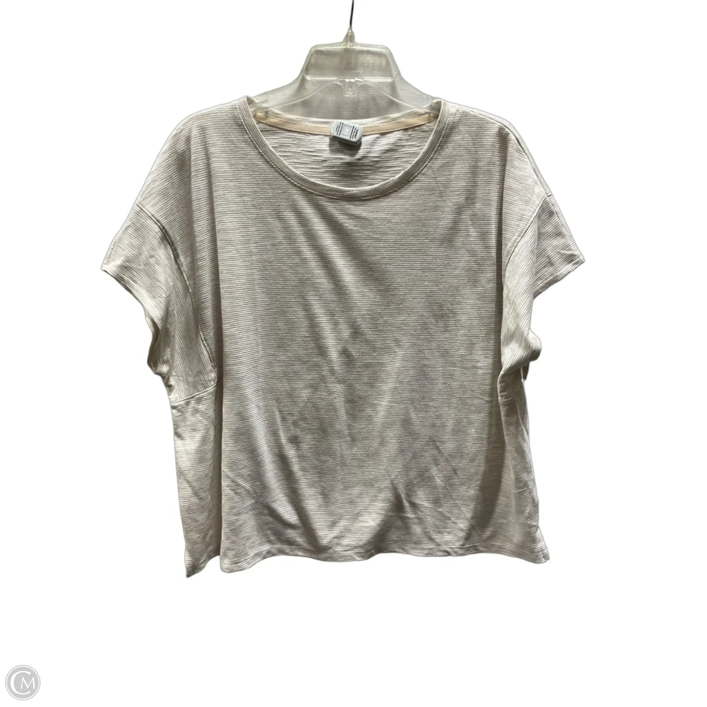 Top Short Sleeve By Talbots In Striped Pattern, Size: Xl