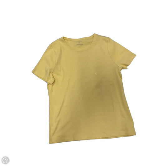 Top Short Sleeve Basic By Talbots In Yellow, Size: Xl