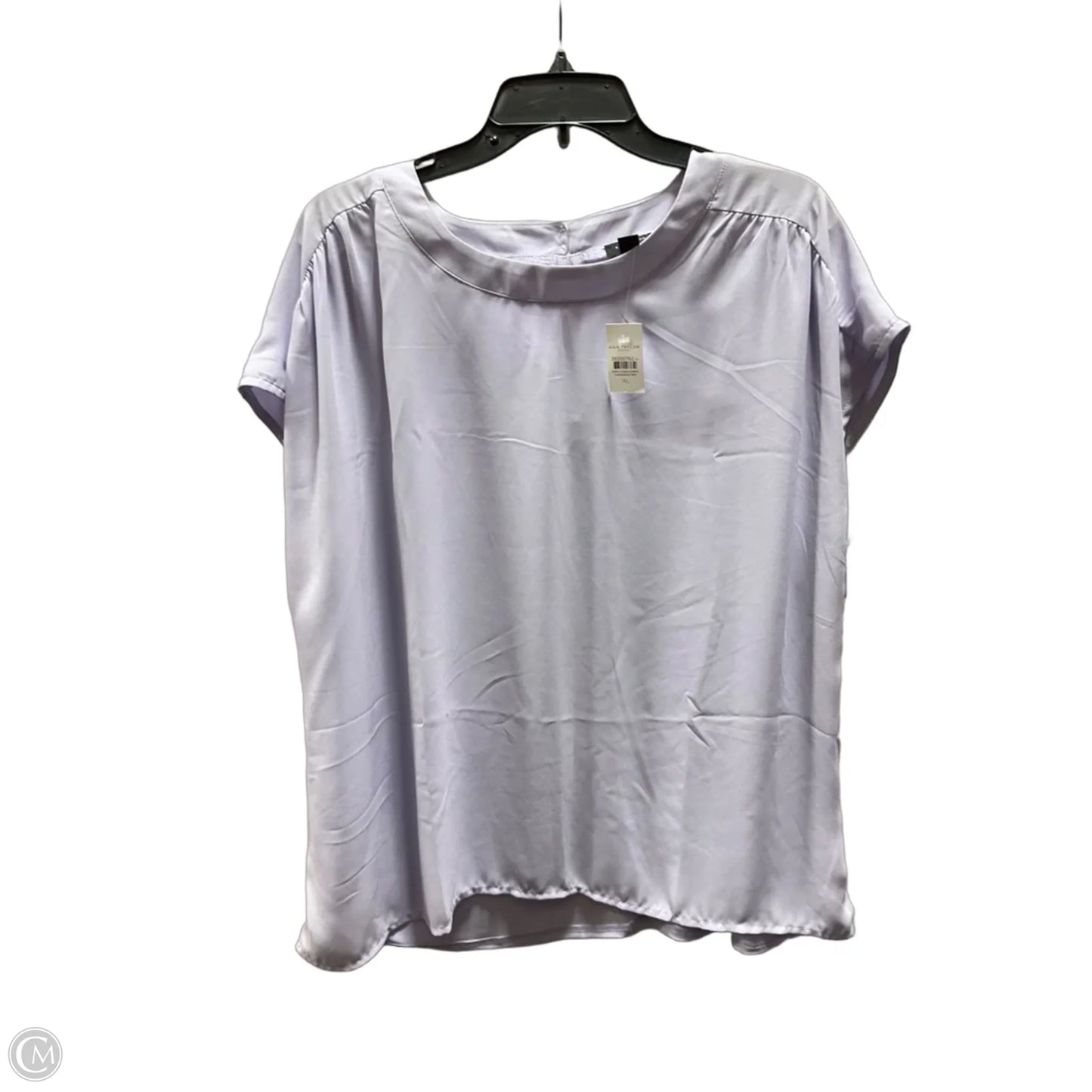 Top Short Sleeve By Ann Taylor In Purple, Size: Xl