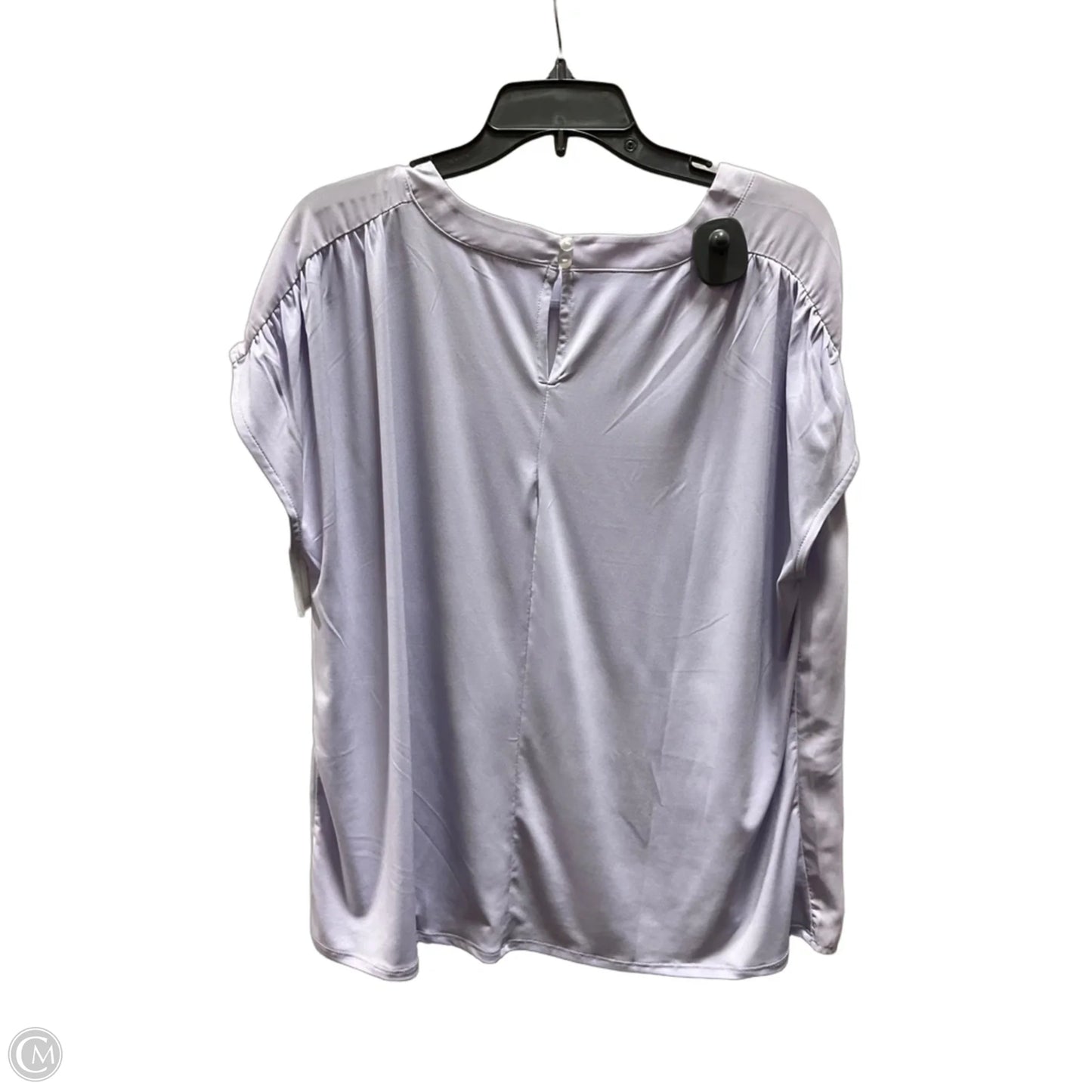 Top Short Sleeve By Ann Taylor In Purple, Size: Xl
