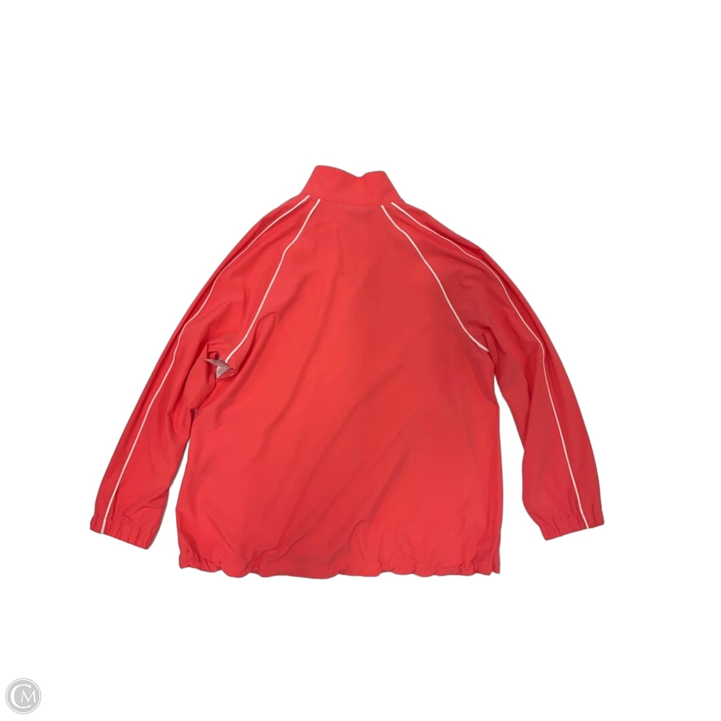 Jacket Windbreaker By Chicos In Coral, Size: L