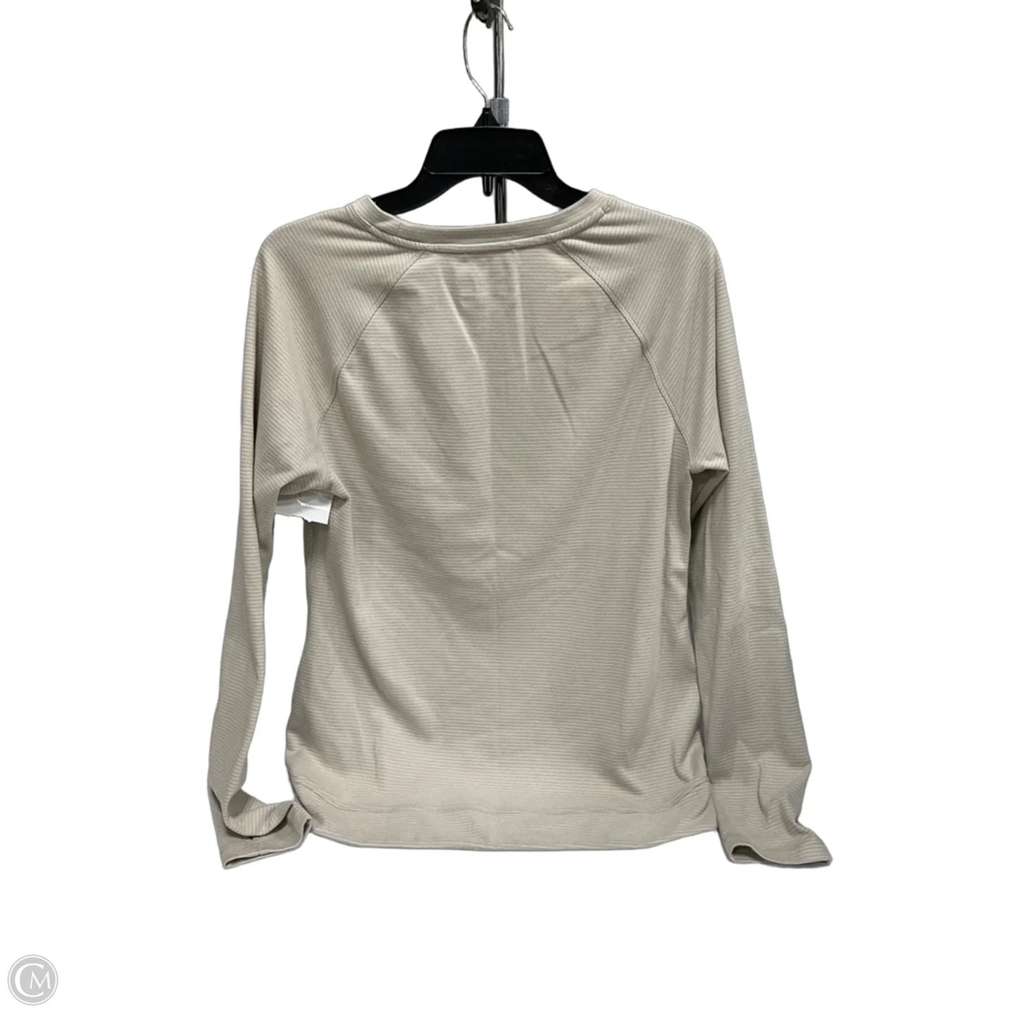 Athletic Top Long Sleeve Collar By Avalanche In Striped Pattern, Size: L