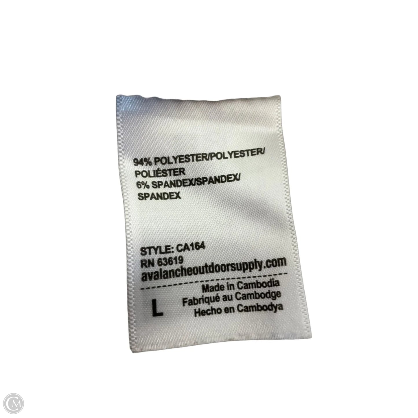 Athletic Top Long Sleeve Collar By Avalanche In Striped Pattern, Size: L