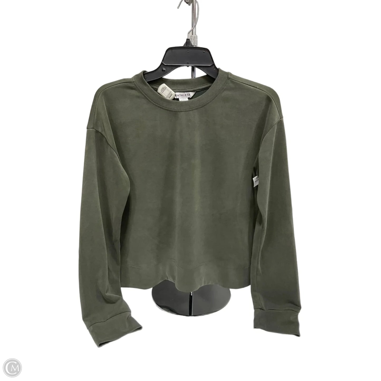 Athletic Top Long Sleeve Crewneck By Athleta In Green, Size: S