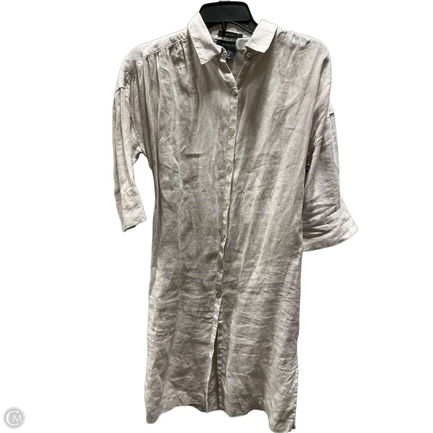 Dress Casual Midi By Tahari In Beige, Size: Xs