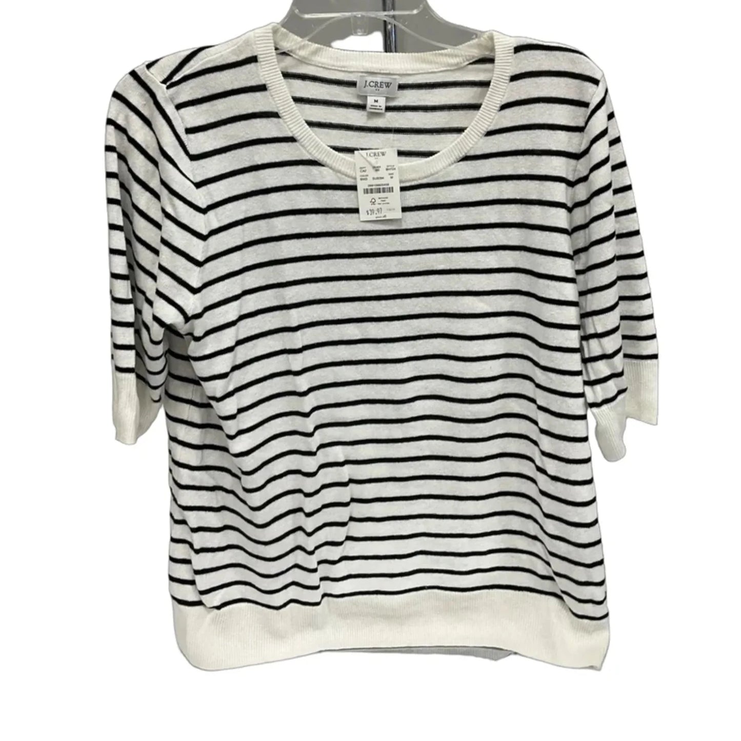 Top Short Sleeve By J. Crew In Striped Pattern, Size: M