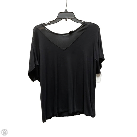 Top Short Sleeve By Tahari In Black, Size: Xl