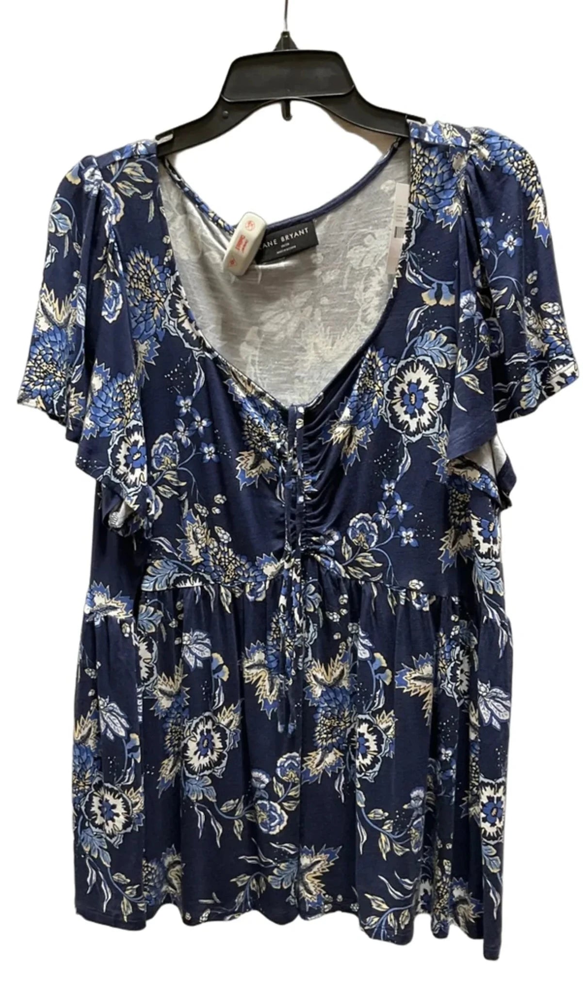 Top Short Sleeve By Lane Bryant In Paisley Print, Size: 1x