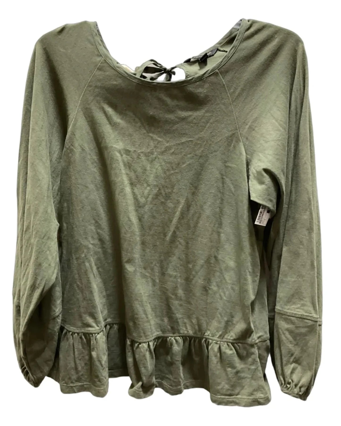 Top Long Sleeve By Banana Republic In Green, Size: S