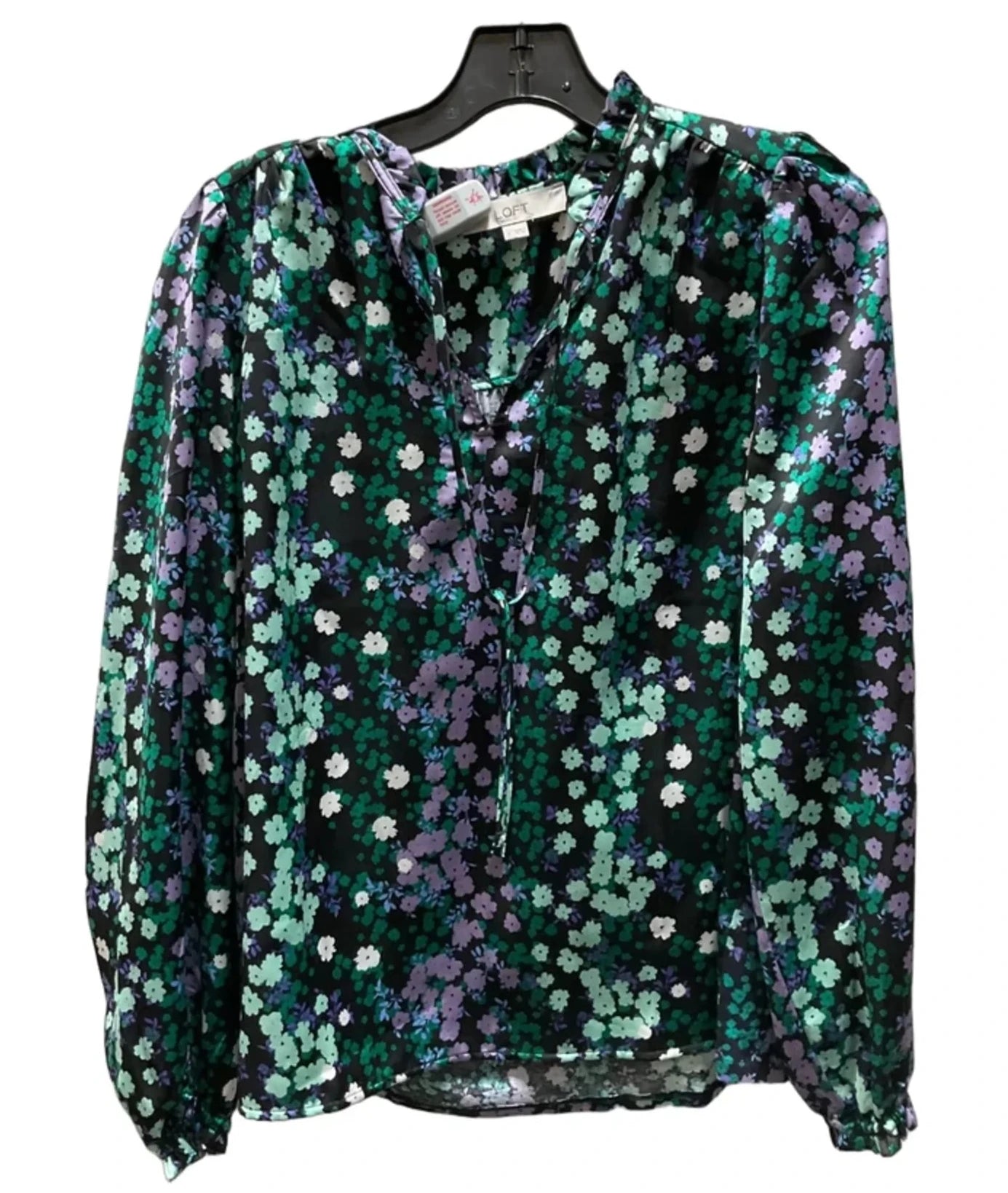 Top Long Sleeve By Loft In Floral Print, Size: S