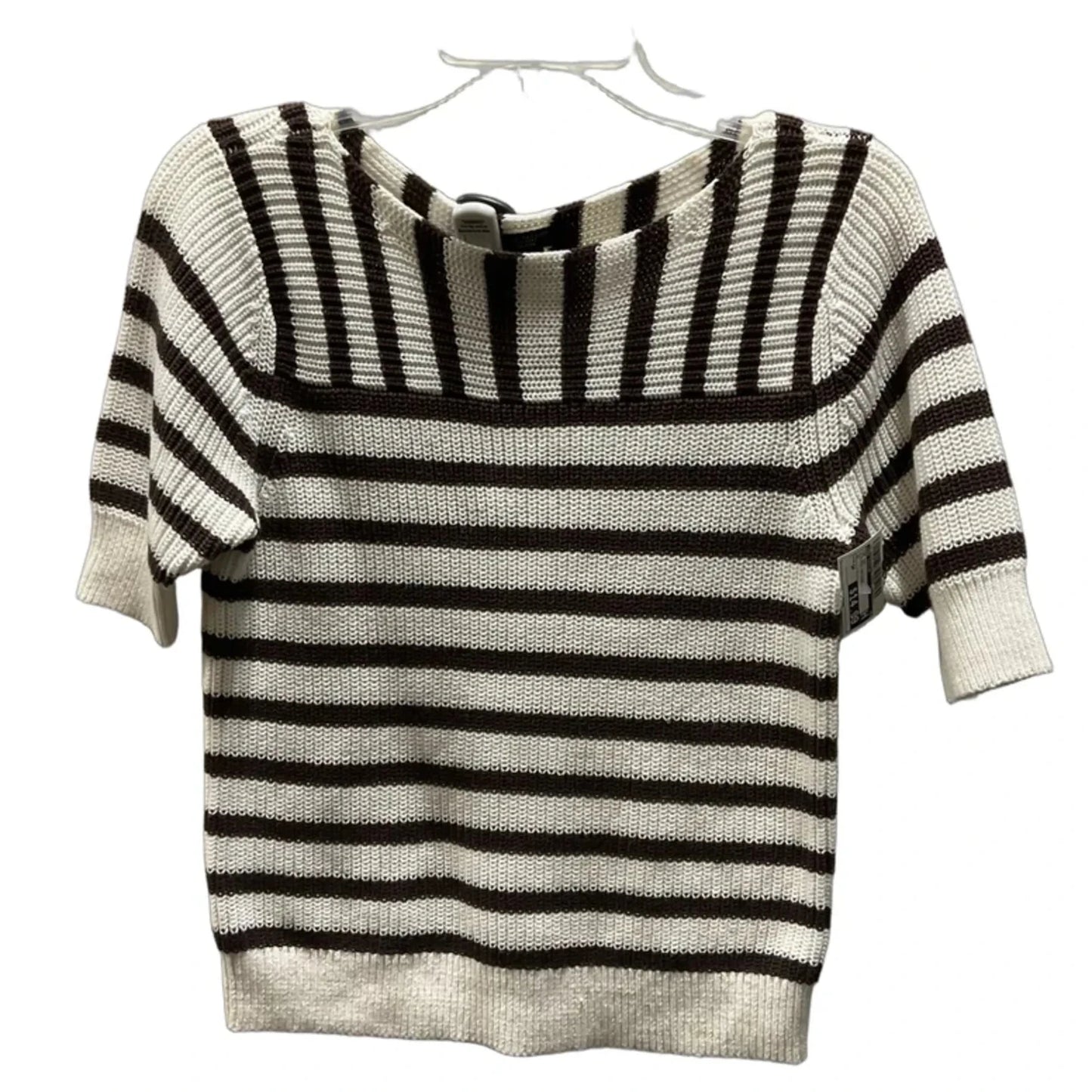 Top Short Sleeve By Ann Taylor In Striped Pattern, Size: Sp