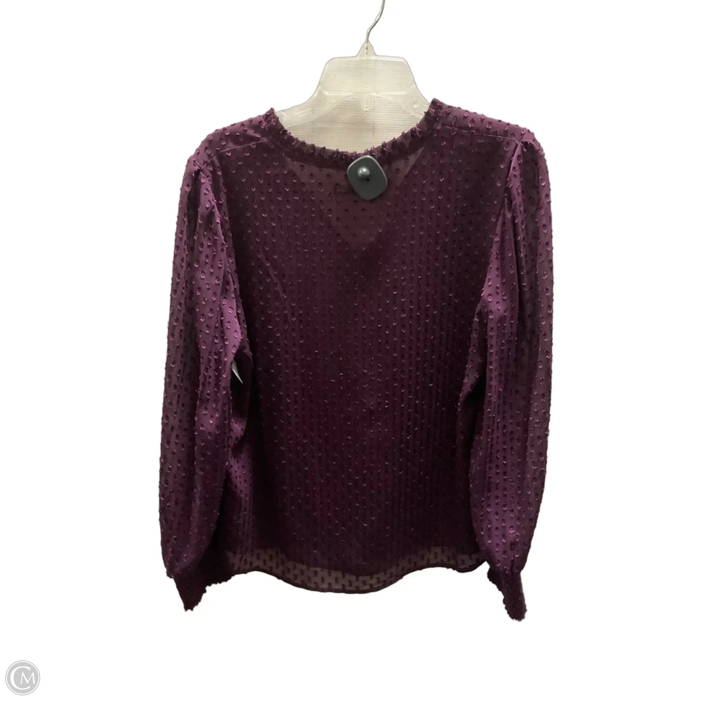 Top Long Sleeve By Calvin Klein In Purple, Size: M