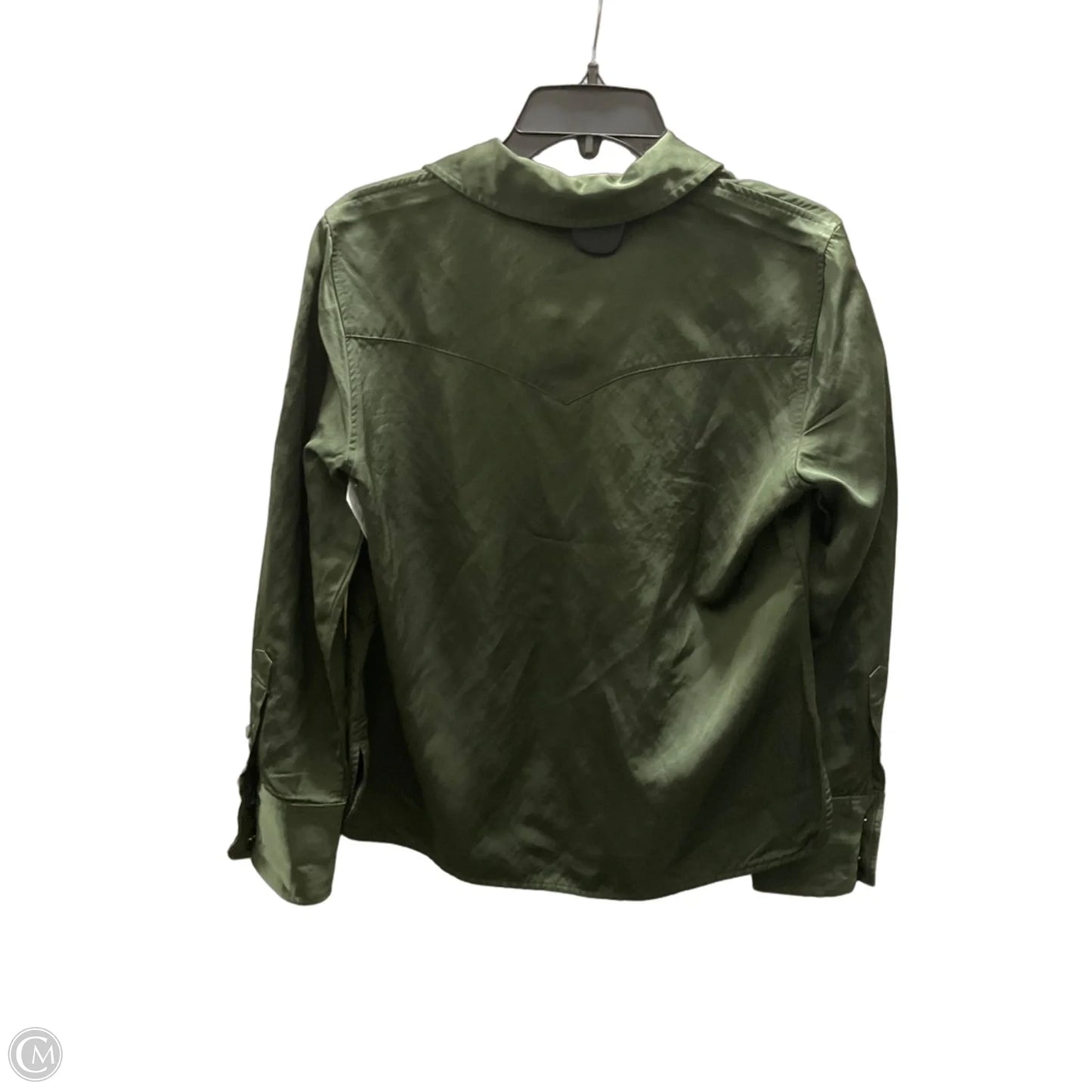 Blouse Long Sleeve By Madewell In Green, Size: 8