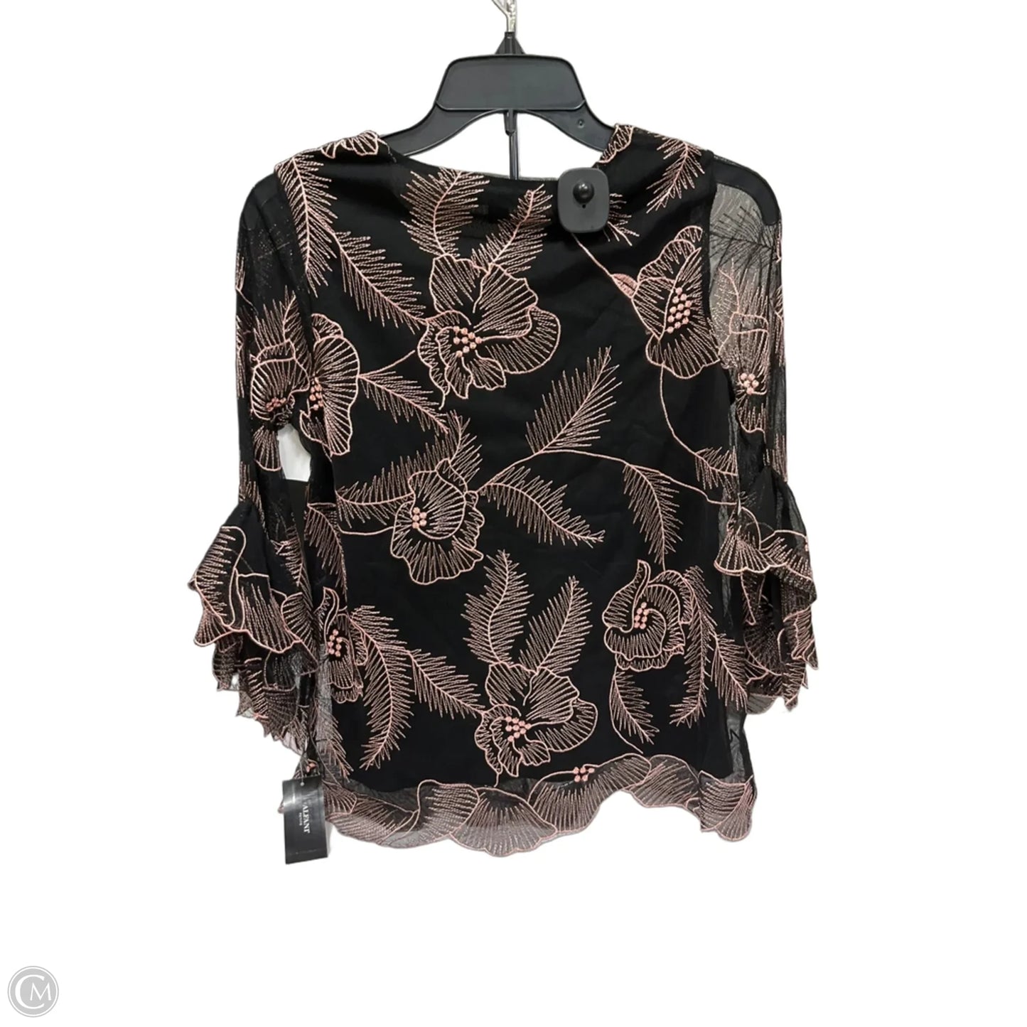 Top 3/4 Sleeve By Alfani In Black & Pink, Size: Sp