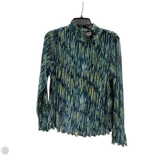 Top Long Sleeve By Chicos In Blue & Green, Size: M