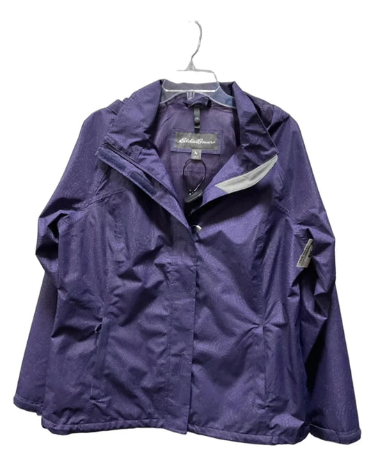 Jacket Windbreaker By Eddie Bauer In Purple, Size: L