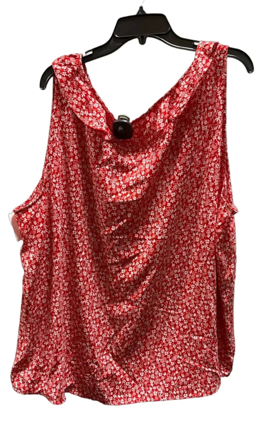 Top Sleeveless By Lc Lauren Conrad In Red & White, Size: 4x
