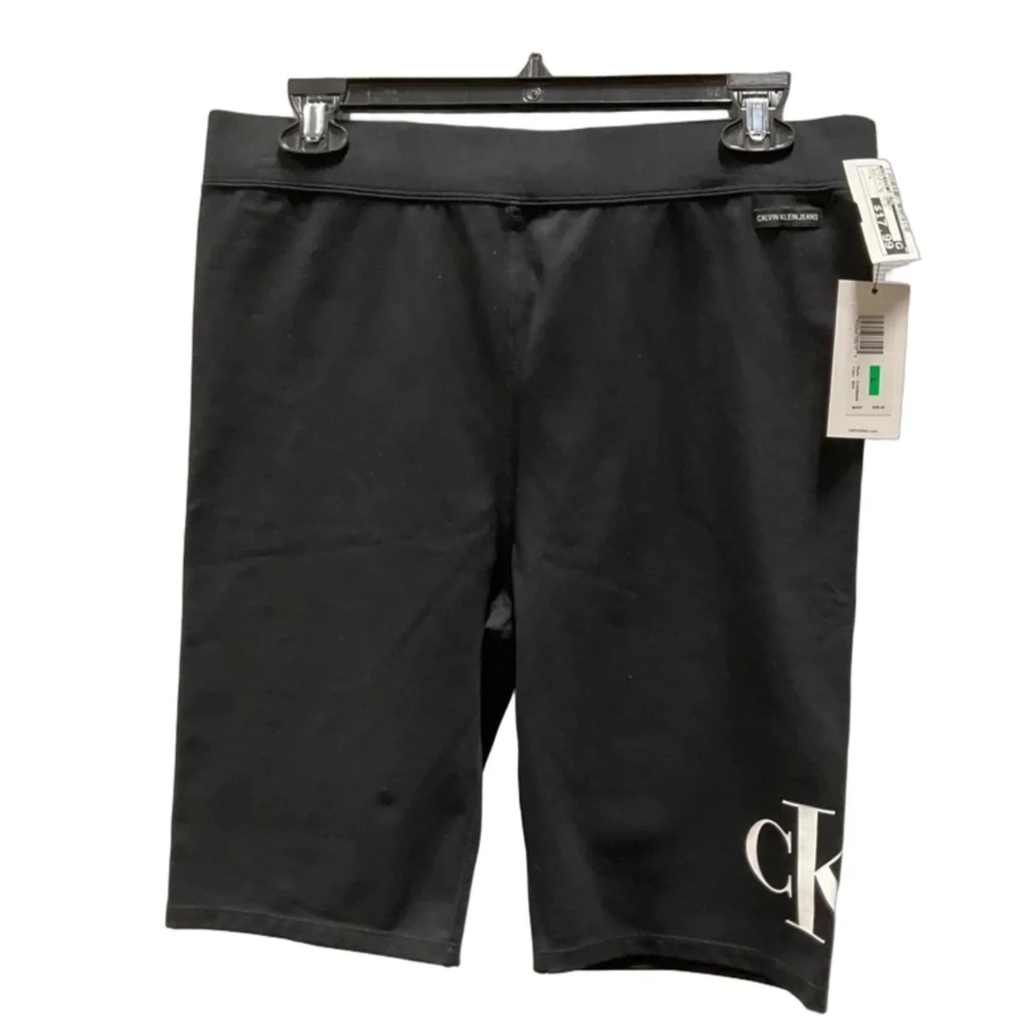 Athletic Shorts By Calvin Klein In Black & White, Size: L