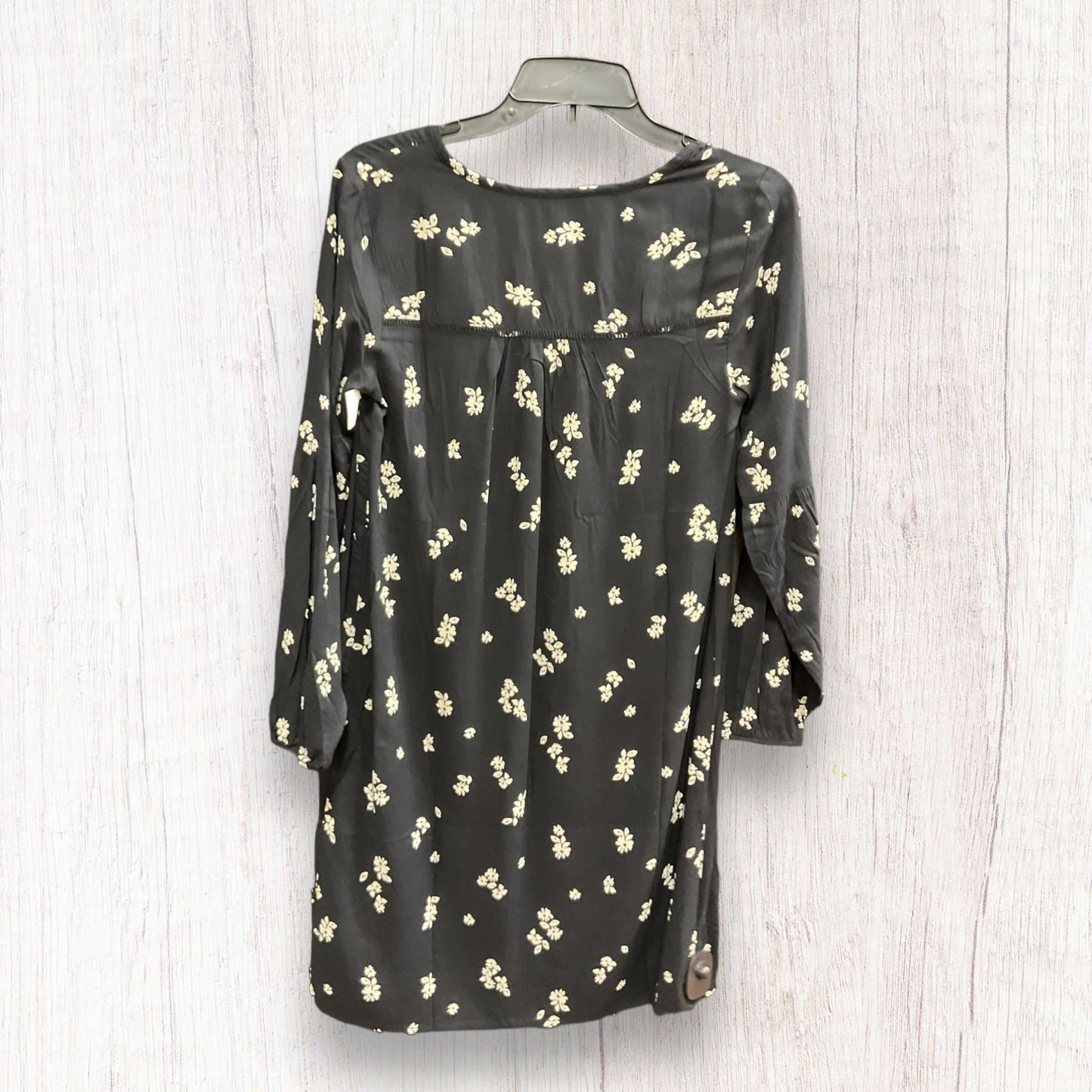 Black Floral Top Long Sleeve Sonoma, Size Xs