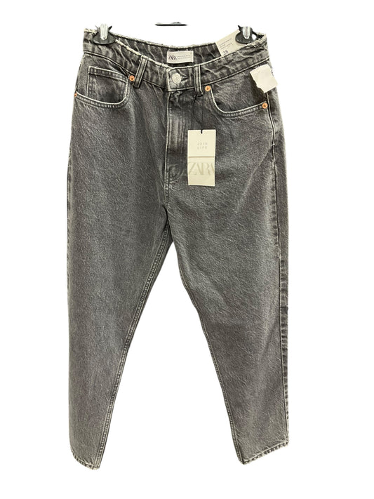 Jeans Straight By Zara In Grey Denim, Size: 6