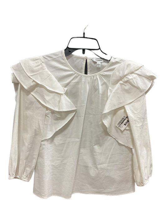 Cream Top 3/4 Sleeve Express, Size Xs