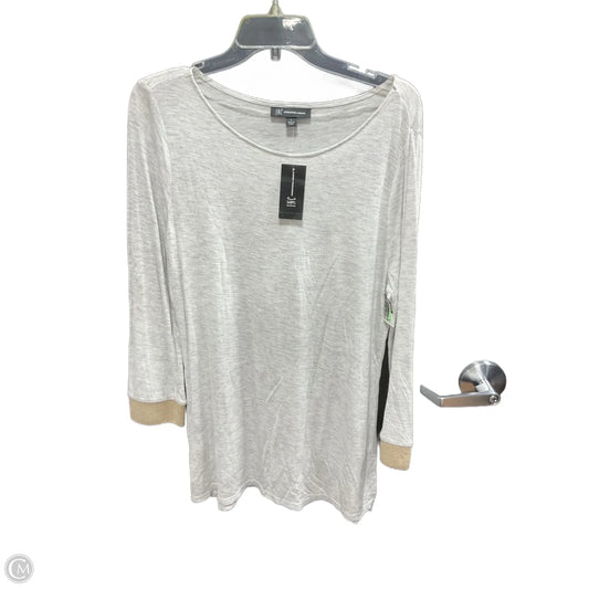 Top Long Sleeve Basic By Inc In Grey, Size: L