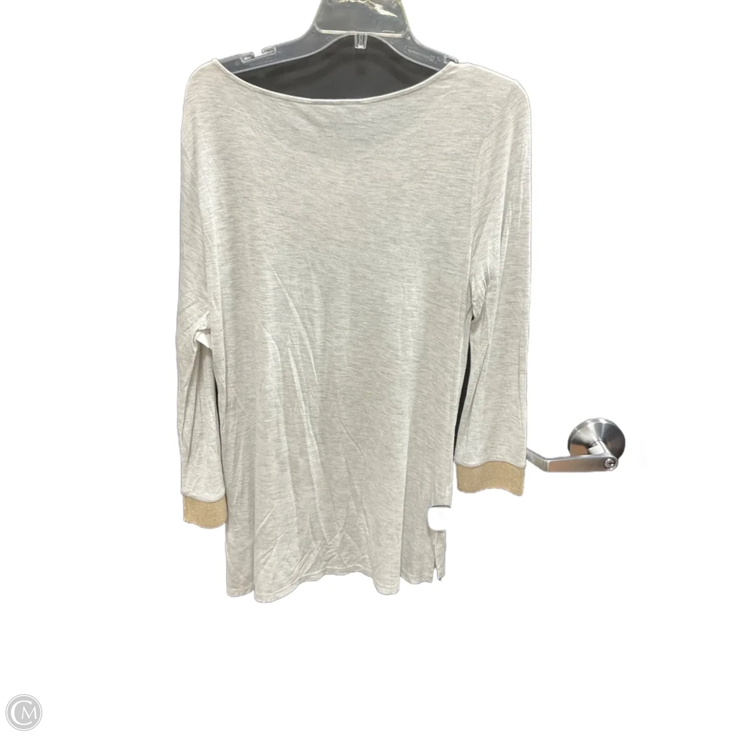 Top Long Sleeve Basic By Inc In Grey, Size: L