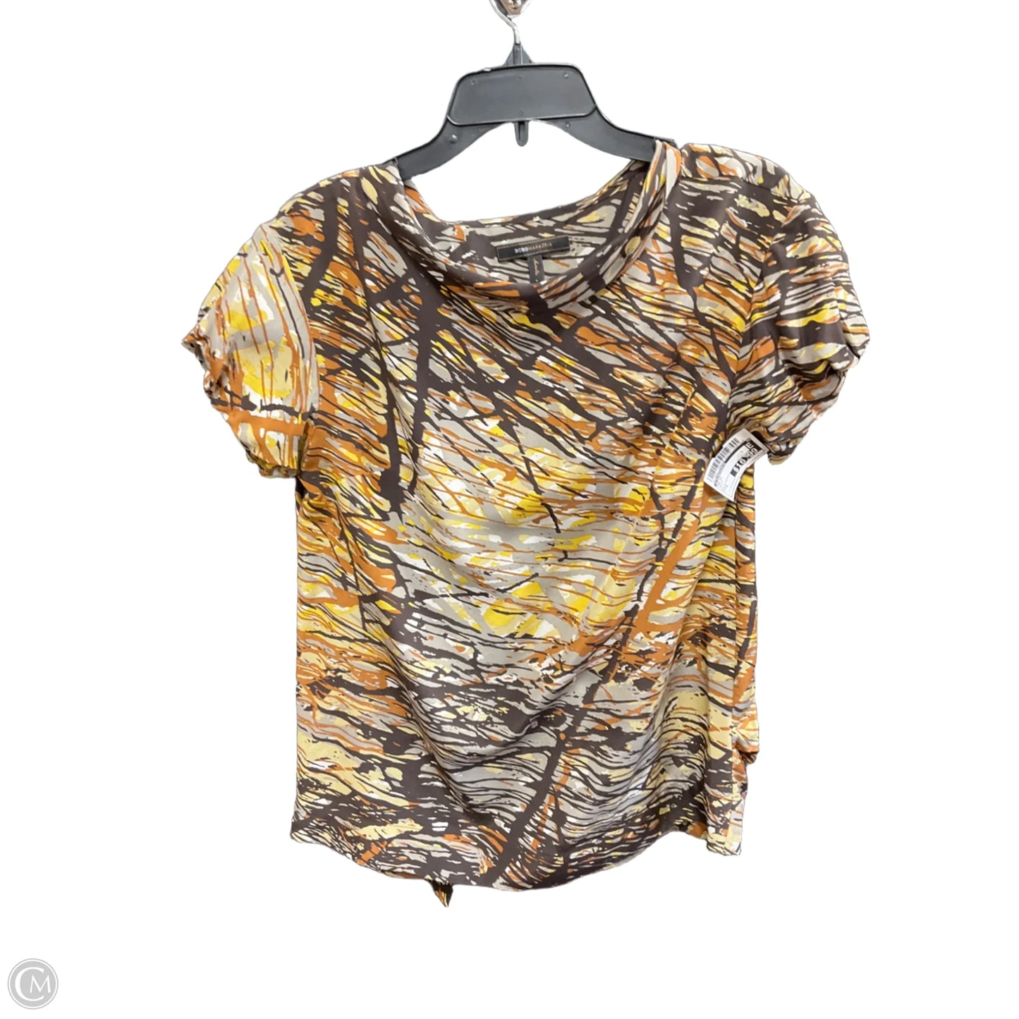 Top Short Sleeve By Bcbgmaxazria In Multi-colored, Size: S