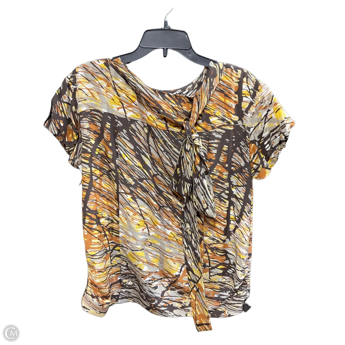 Top Short Sleeve By Bcbgmaxazria In Multi-colored, Size: S