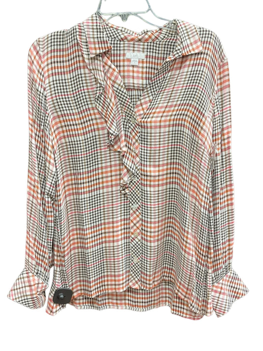 Plaid Pattern Blouse Long Sleeve J. Jill, Size S