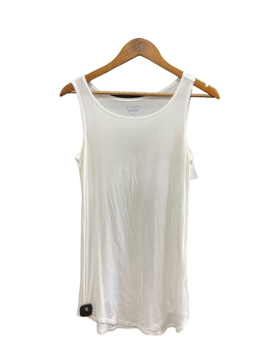 White Top Sleeveless Basic Logo, Size S