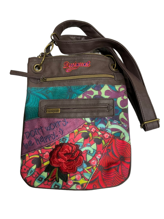 Floral Print Crossbody Desigual, Size Medium