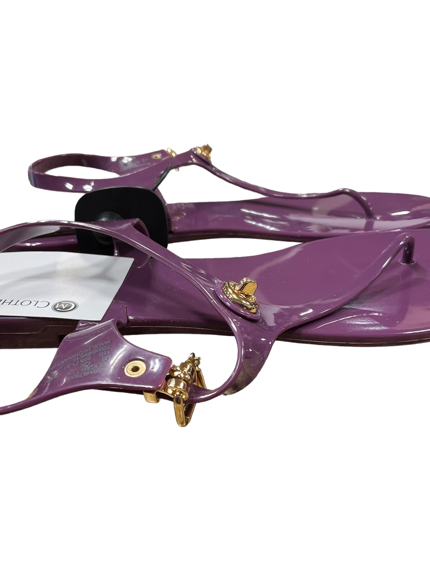 Purple Sandals Flip Flops Coach, Size 11