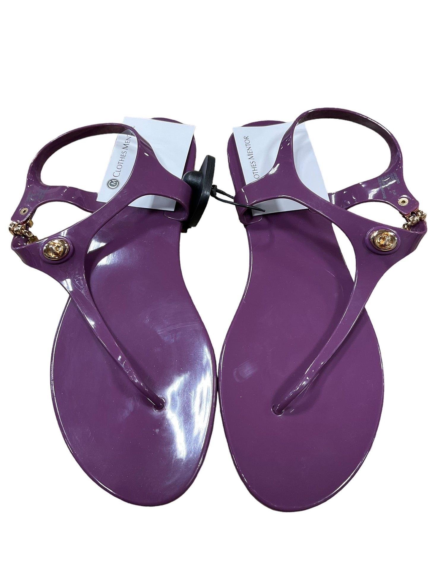 Purple Sandals Flip Flops Coach, Size 11