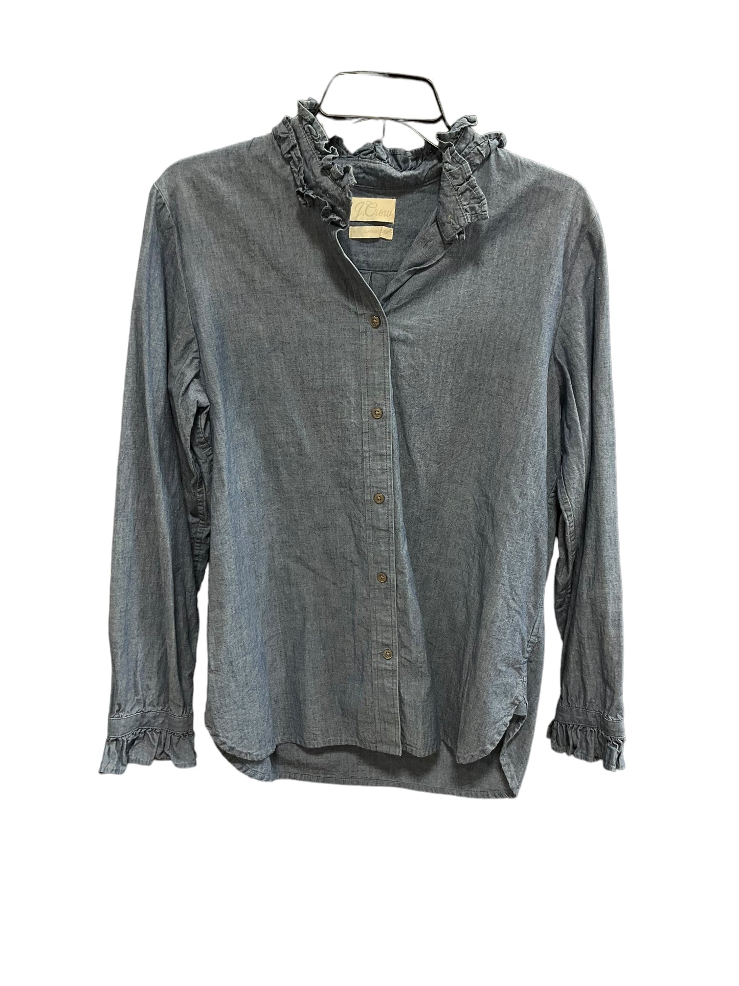 Blue Denim Blouse Long Sleeve J. Crew, Size S