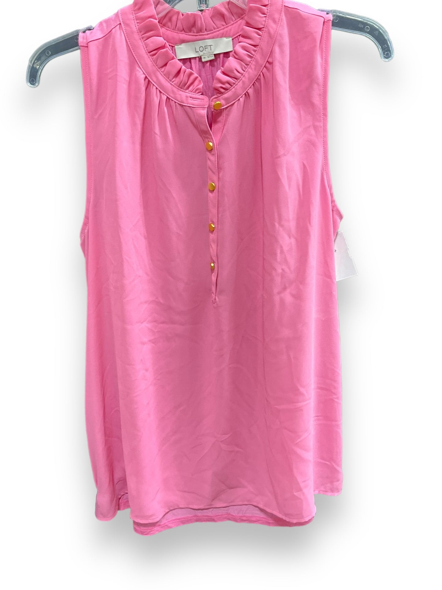 Pink Top Sleeveless Loft, Size M