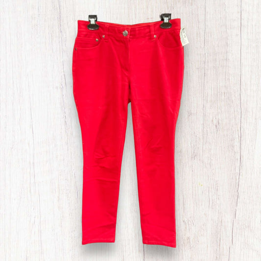 Red Denim Jeans Straight Chicos, Size Xs