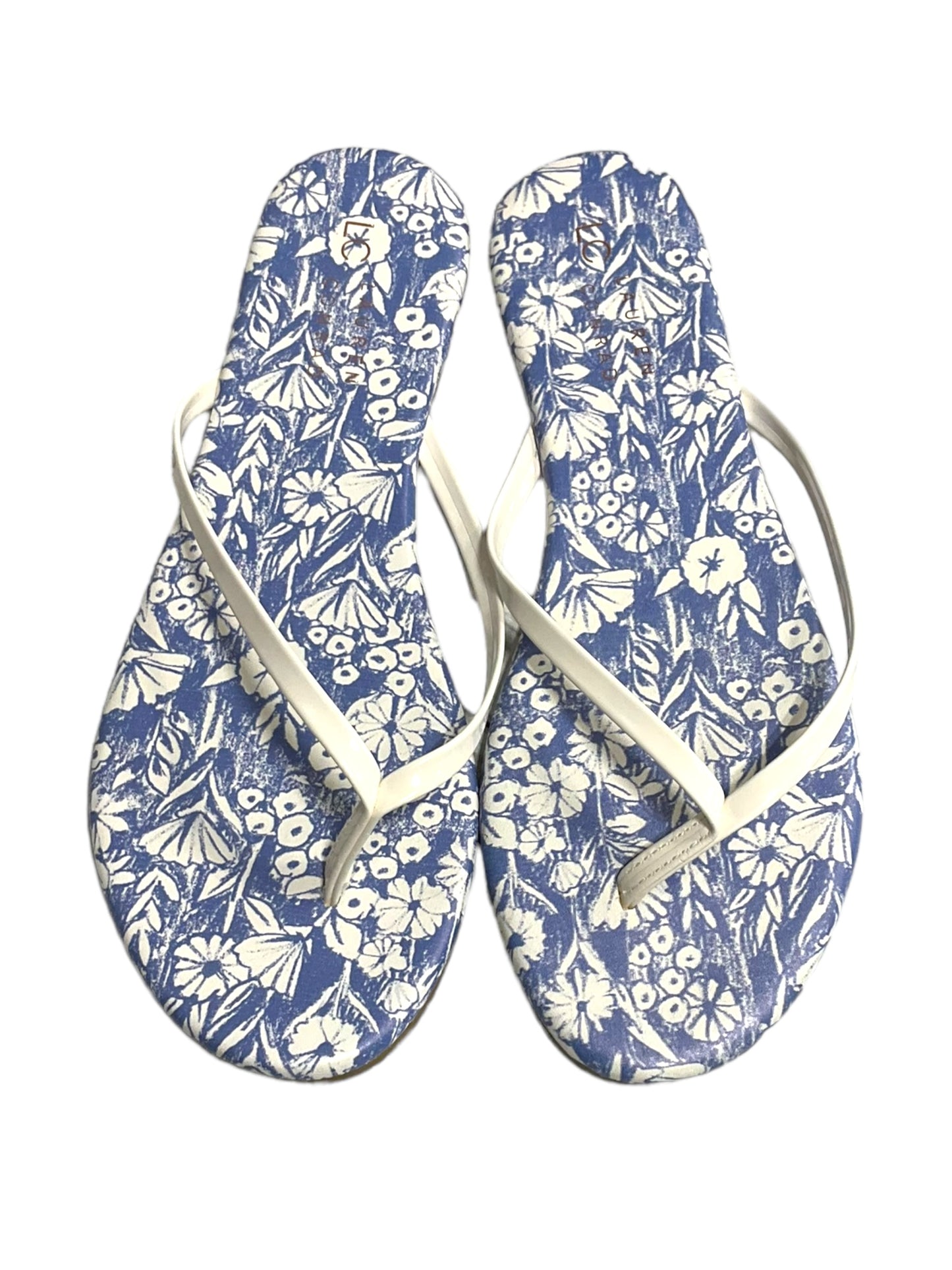 Blue & White Sandals Flip Flops Lc Lauren Conrad, Size 9