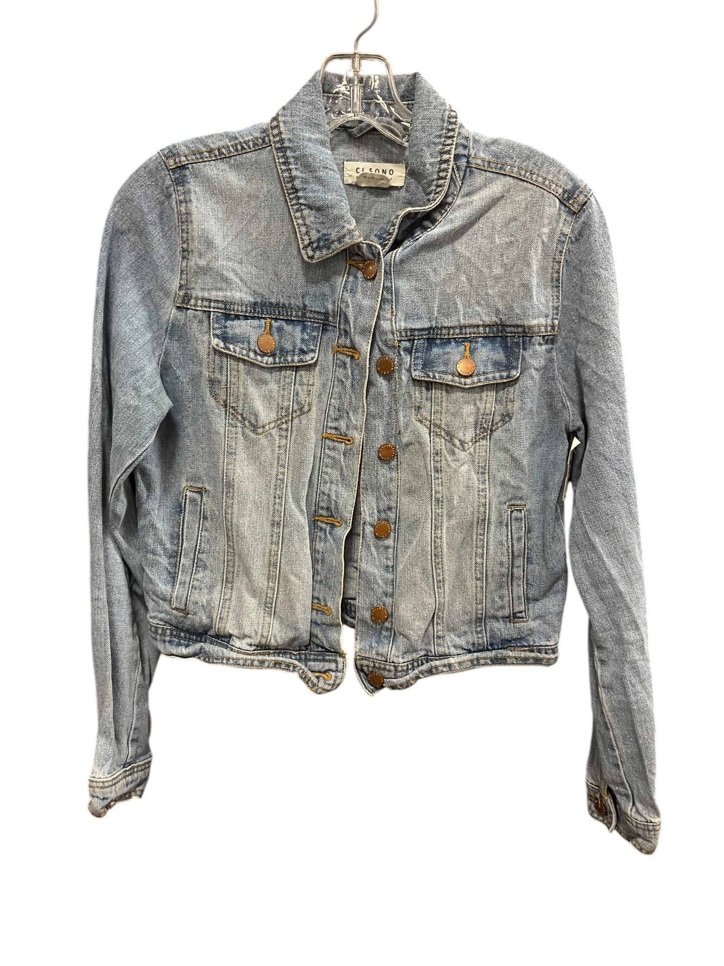 Jacket Denim By Ci Sono In Blue Denim, Size: S