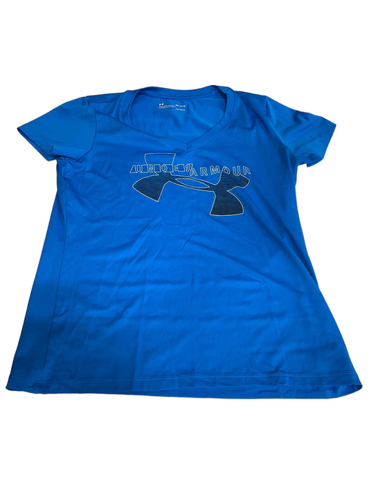 Blue Athletic Top Short Sleeve Under Armour, Size M