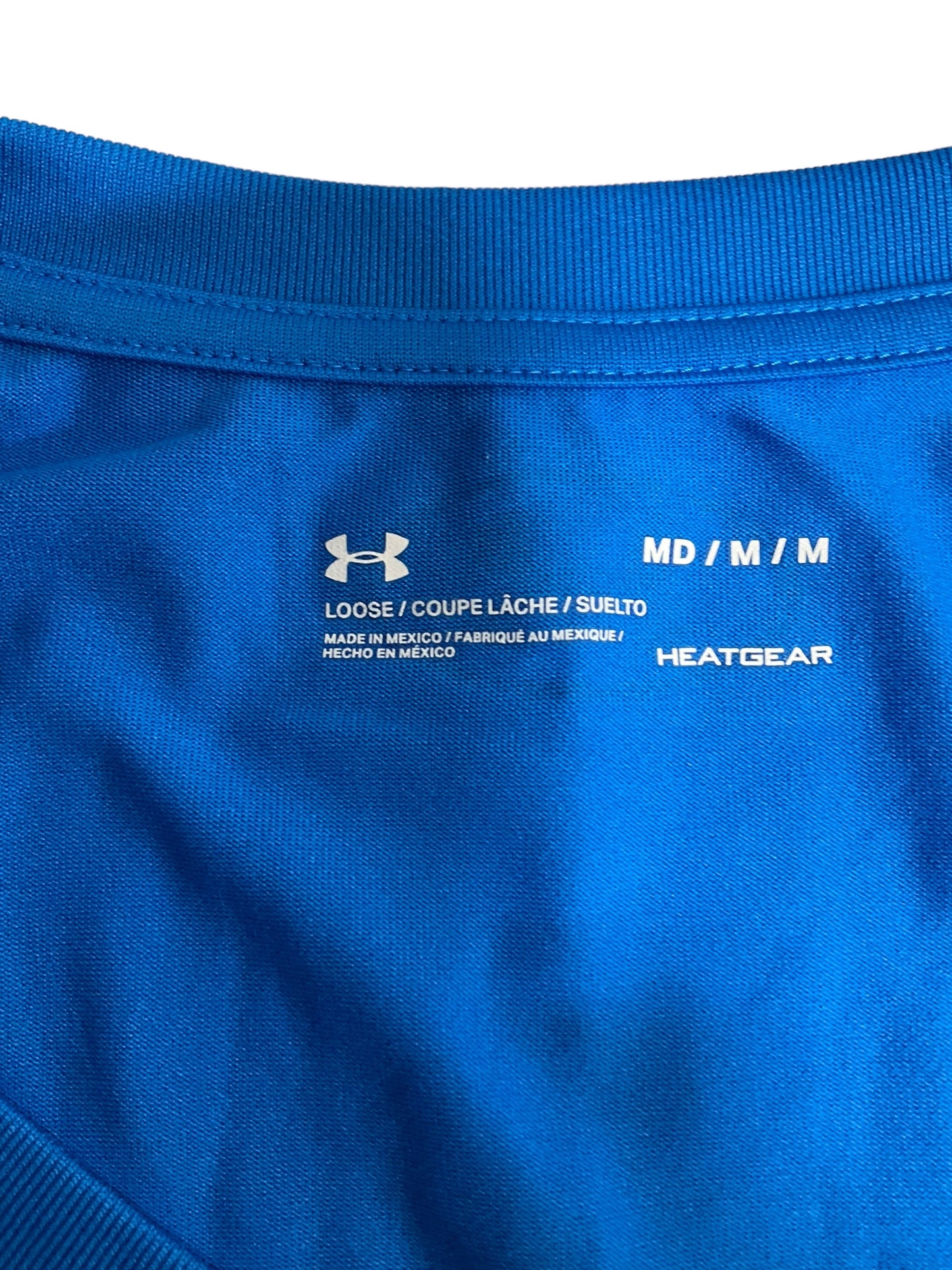 Blue Athletic Top Short Sleeve Under Armour, Size M