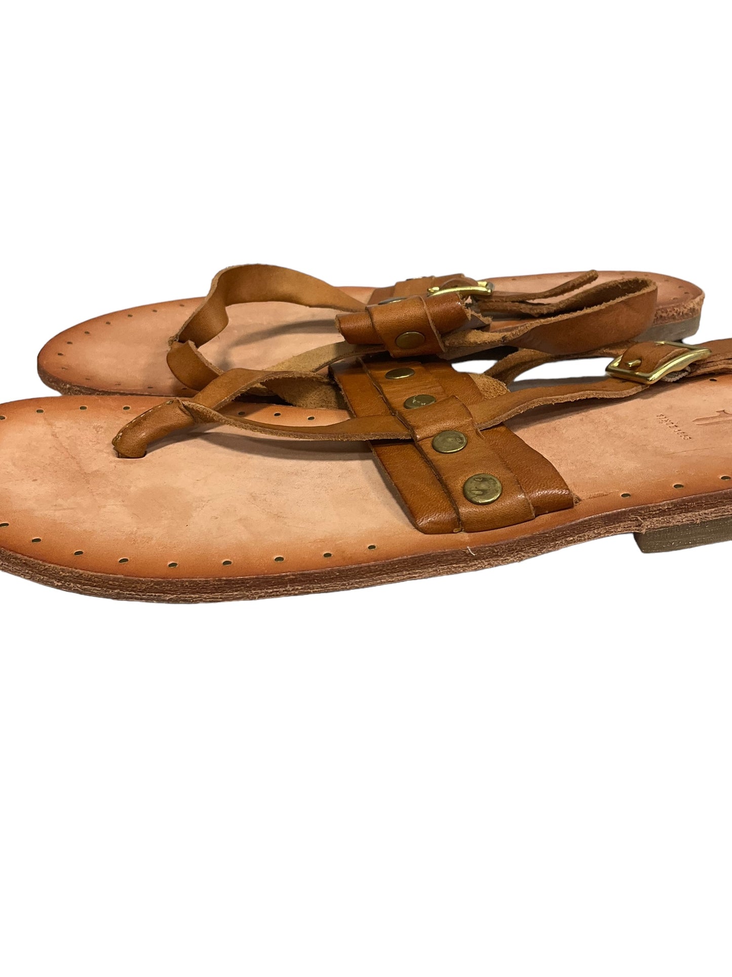 Tan Sandals Flats Frye, Size 6