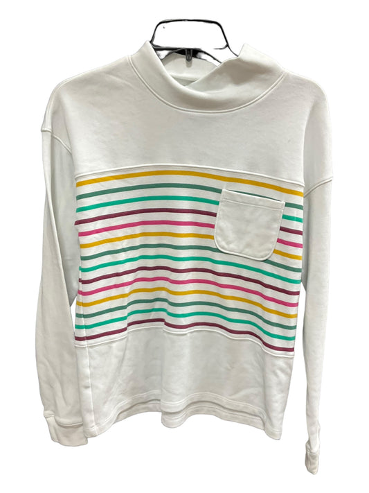 Striped Pattern Sweatshirt Collar Croft And Barrow, Size Xs