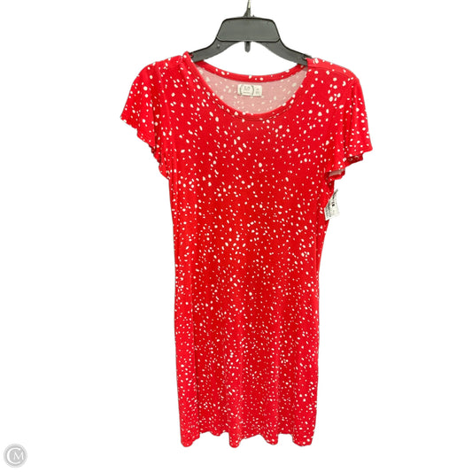 Dress Casual Midi By Maurices In Red & White, Size: Xs