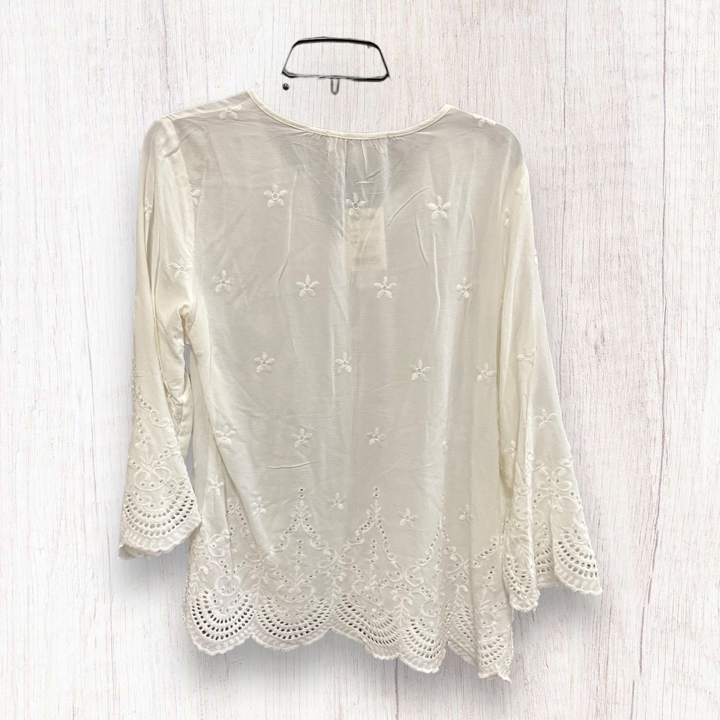 Top 3/4 Sleeve By Fever In Cream, Size: S